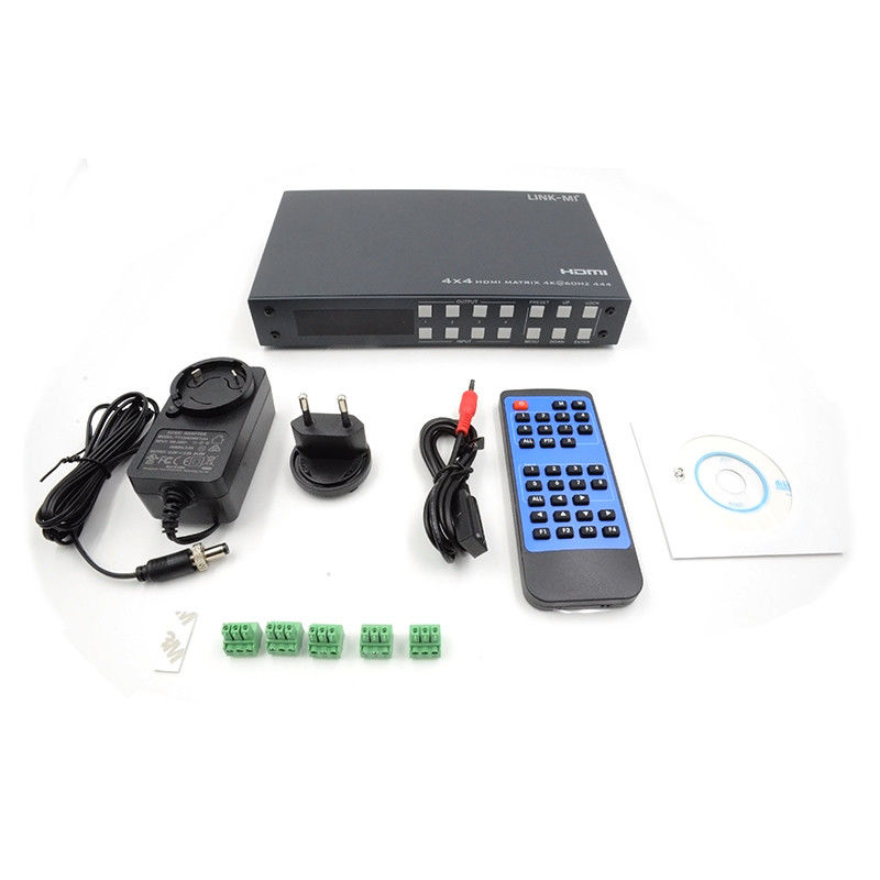 4K Hdmi Matrix / Hd Hdmi Splitter Switcher z czarnym panelem Silkscreen i obsługą formatu DTS Audio