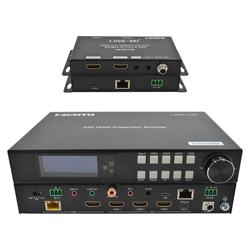 18Gbps 4K Video HDMI Switch 2.0 HDBaseT Switch z wejściami HDMI i USB - C