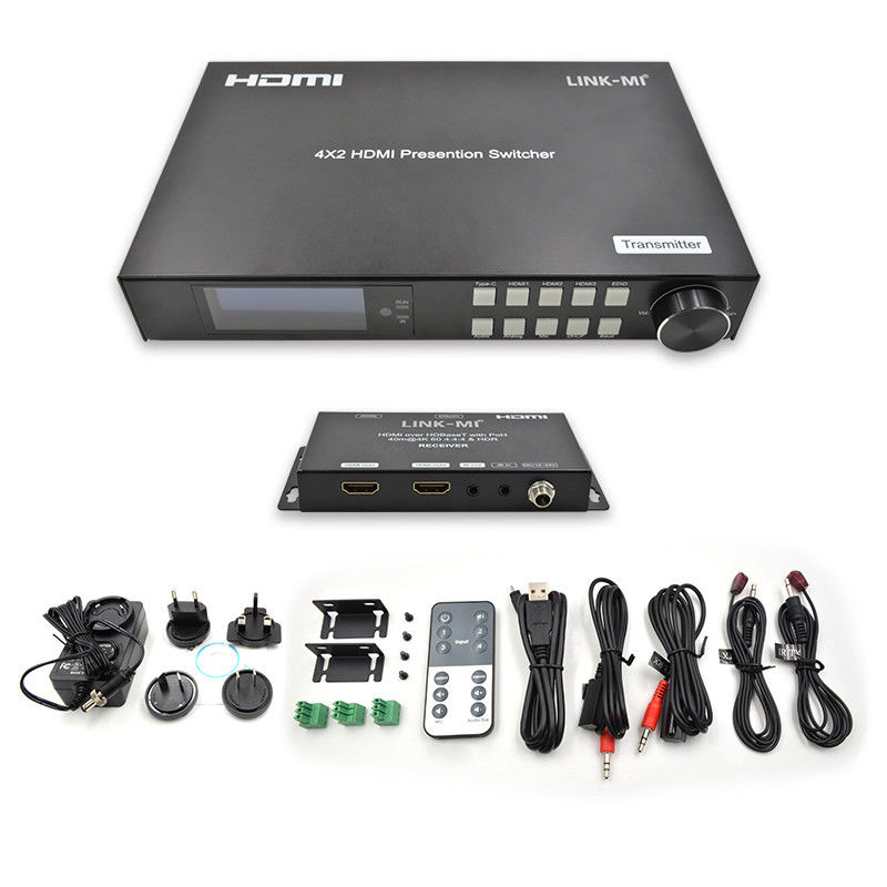 18Gbps 4K Video HDMI Switch 2.0 HDBaseT Switch z wejściami HDMI i USB - C