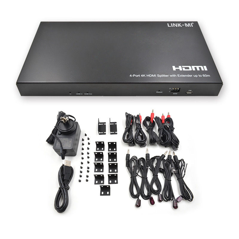 1x4 4K Wireless HDMI Splitter Extender Wsparcie 60m 4K@60Hz AV Splitter Over RJ45