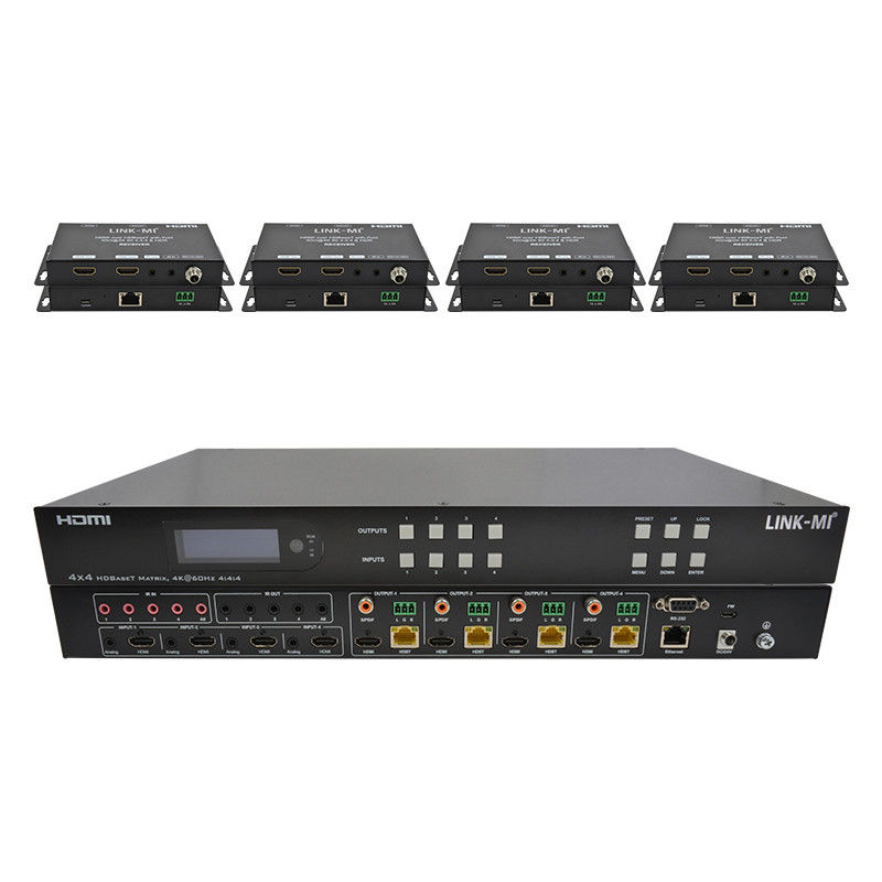 70m 4x4 HDMI Przejście matrycy audio z 4 HDMI Loop Out dla 4 portów Przejście wideo