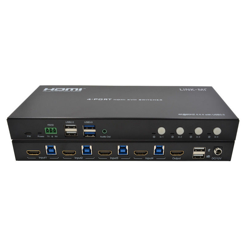 4 porty sieci HDMI2.0 KVM Przełącznik do 4K 60Hz 18Gbps