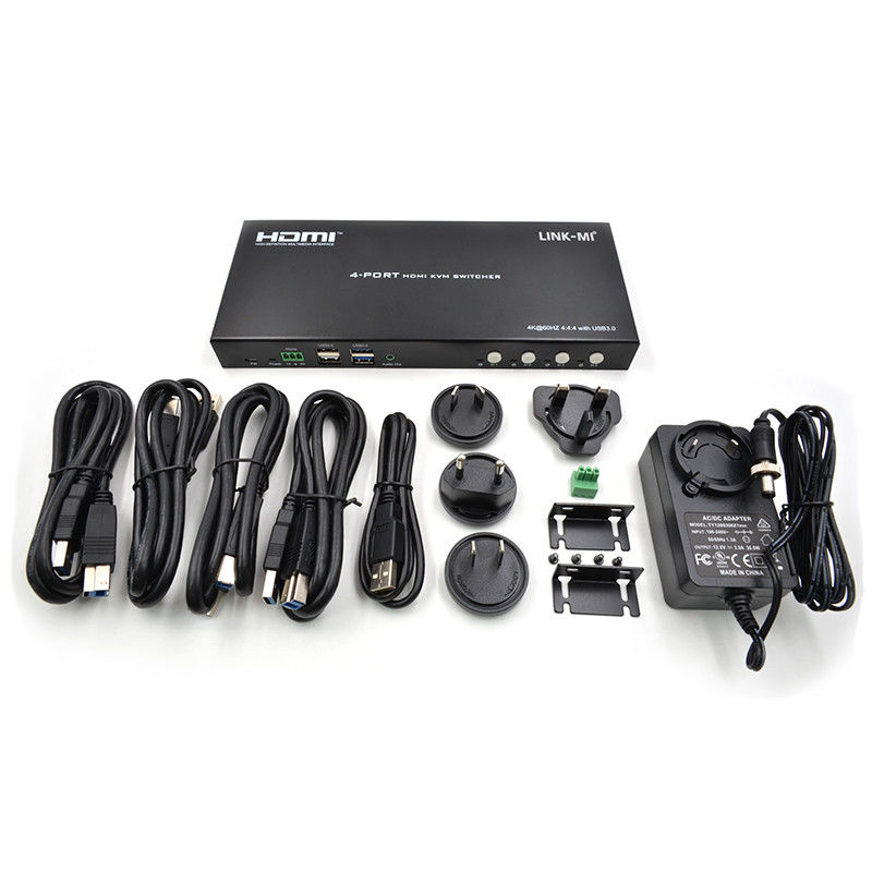 4 porty sieci HDMI2.0 KVM Przełącznik do 4K 60Hz 18Gbps
