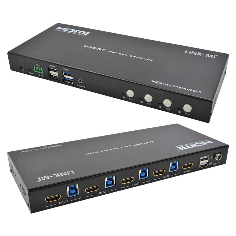 4 porty sieci HDMI2.0 KVM Przełącznik do 4K 60Hz 18Gbps