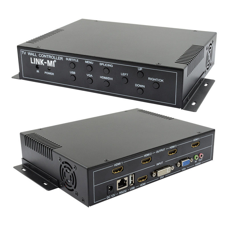 2X2 HDMI Video Wall Controller Wsparcie 1X4 1X3 1X2 TV Splicing Box dla 4 ekranów