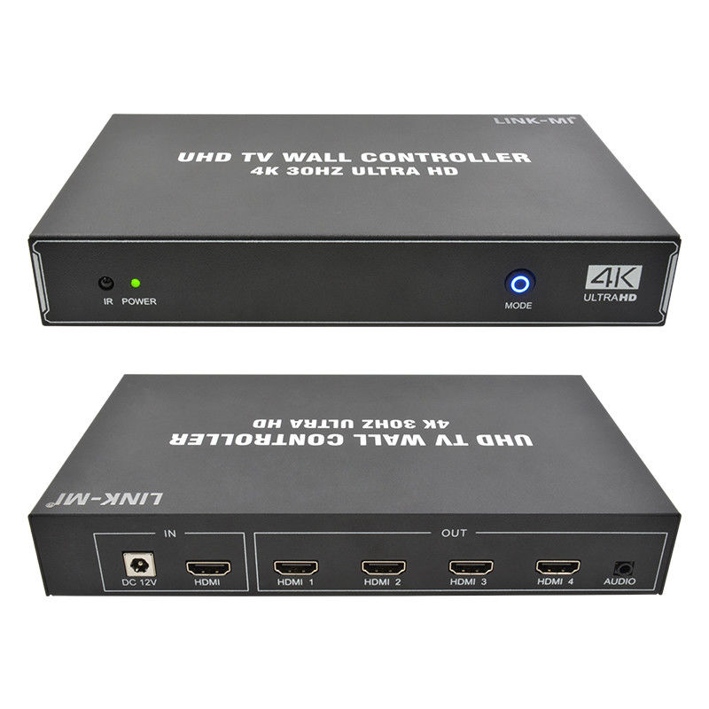 1X4 1X3 1X2 4K Video Wall Controller 30Hz 4 kanały HDMI TV Video Wall Processor 2x2