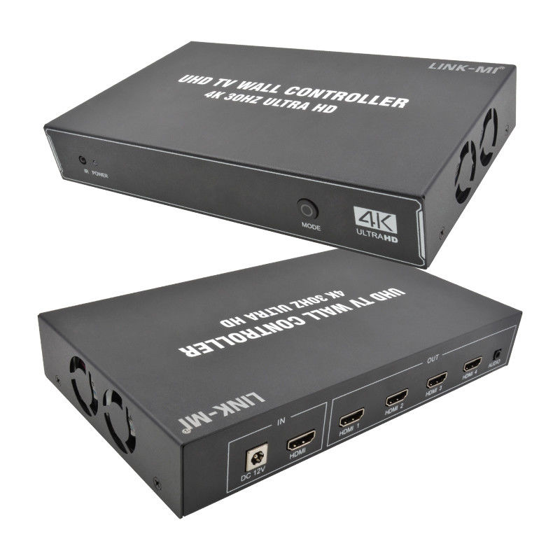 1X4 1X3 1X2 4K Video Wall Controller 30Hz 4 kanały HDMI TV Video Wall Processor 2x2