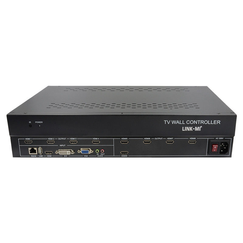 9 kanałów HDMI Video Wall Controller 3X3 Zoom Subtitles Multi Display Controller do reklamy