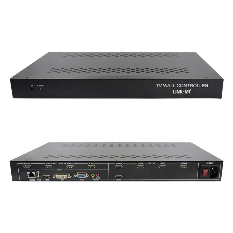 9 kanałów HDMI Video Wall Controller 3X3 Zoom Subtitles Multi Display Controller do reklamy