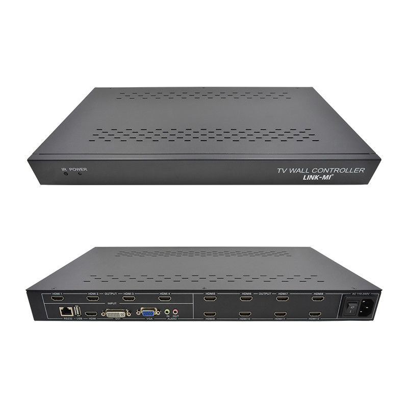 12 kanałów 3x3 2x2 TV Wall Controller 3x4 Video Wall Display Controller 3,5 mm