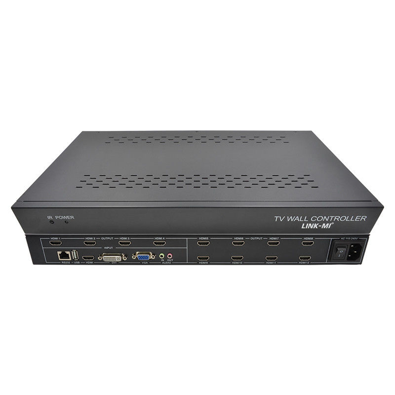 12 kanałów 3x3 2x2 TV Wall Controller 3x4 Video Wall Display Controller 3,5 mm