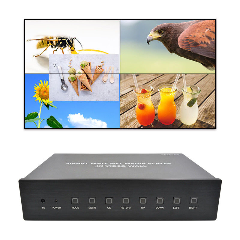 HDMI 2X2 4K Video Wall Controller Media Player Procesor TV Wall dla 4 telewizorów