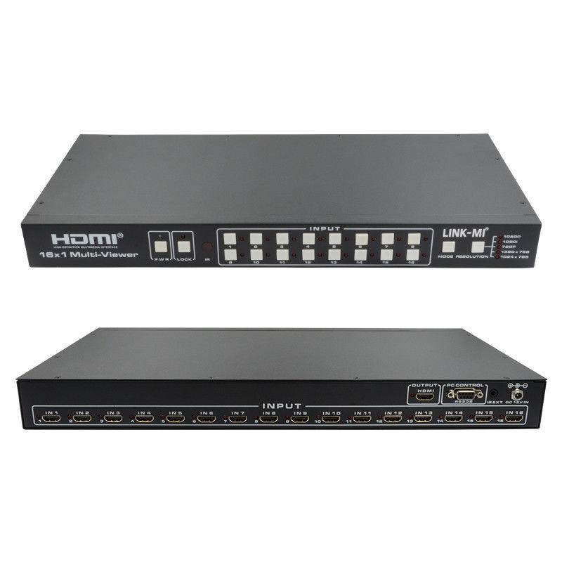 16X1 AV 4K Quad Multiviewer 16 w 1 Out Seamless Video Switcher Processor