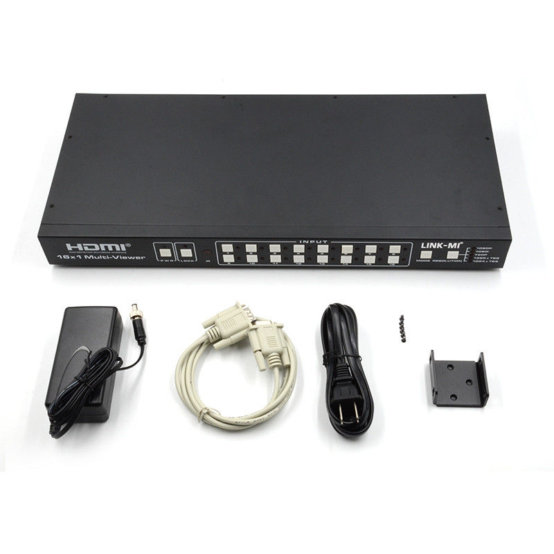 16X1 AV 4K Quad Multiviewer 16 w 1 Out Seamless Video Switcher Processor