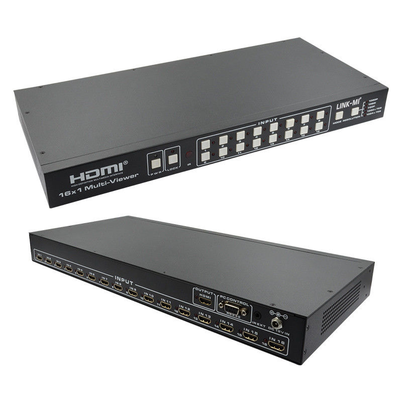 16X1 AV 4K Quad Multiviewer 16 w 1 Out Seamless Video Switcher Processor