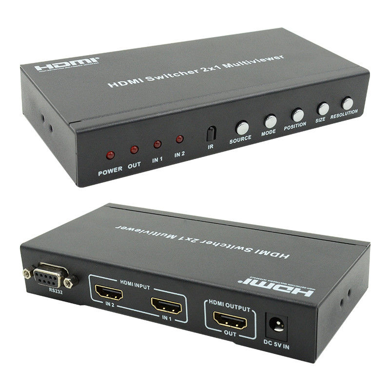 225MHz HDMI Quad Screen Splitter HDMI 2x1 Multiviewer z PIP 2 w 1 wyjściu