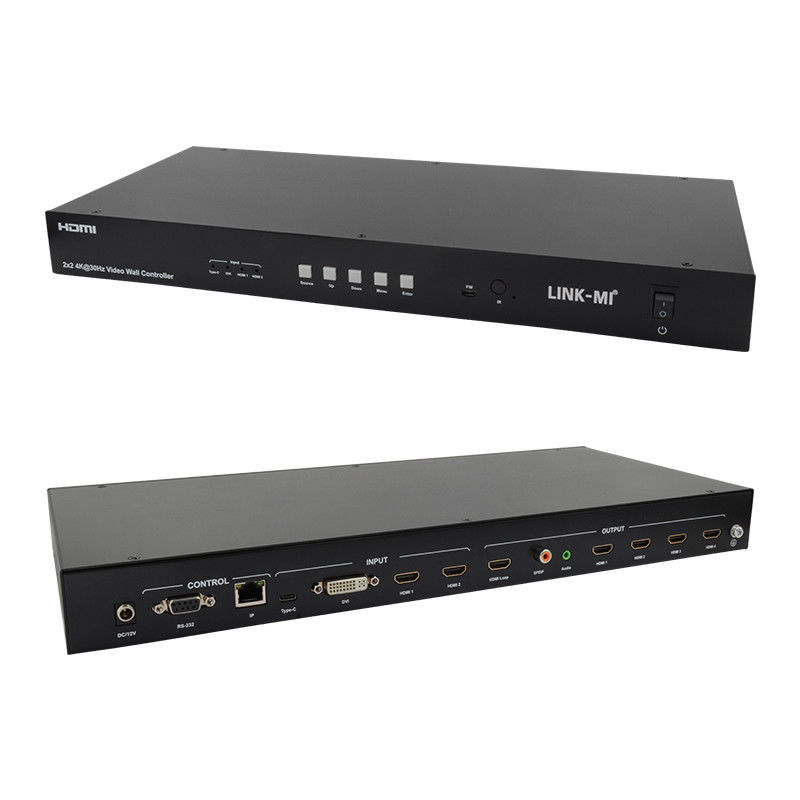 4K Video Wall Matrix Controller 2x2 1x4 4x1 10x10 Splicing Display USB Typ C DVI