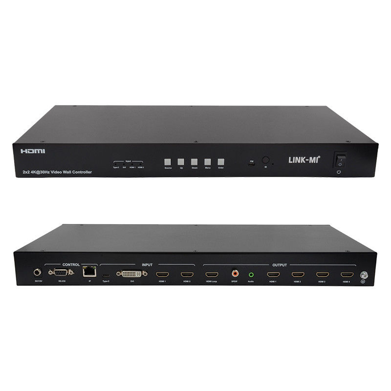 4K Video Wall Matrix Controller 2x2 1x4 4x1 10x10 Splicing Display USB Typ C DVI