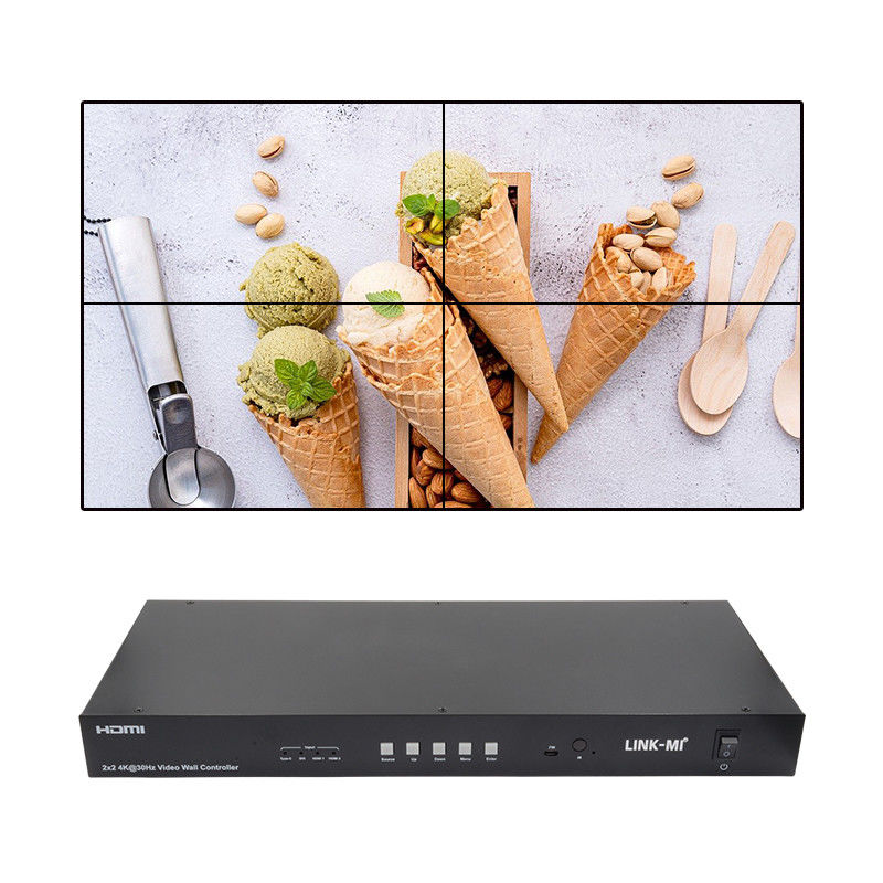 4K Video Wall Matrix Controller 2x2 1x4 4x1 10x10 Splicing Display USB Typ C DVI