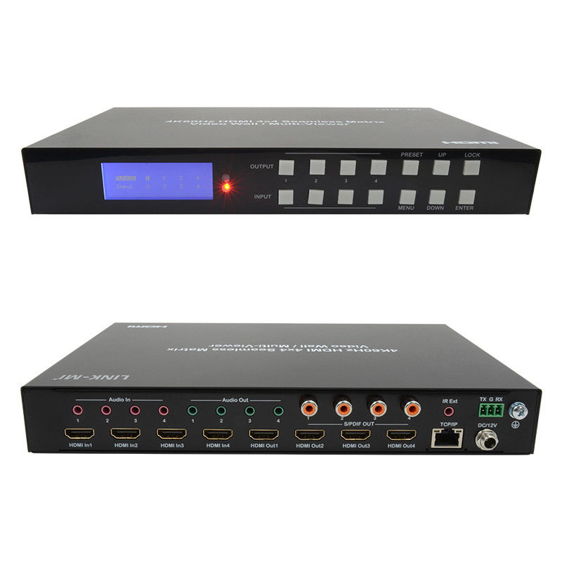 60Hz 4X4 4K Video Wall Controller 4X1 2x2 TV Wall Controller Bezproblemowy przełącznik macierzysty