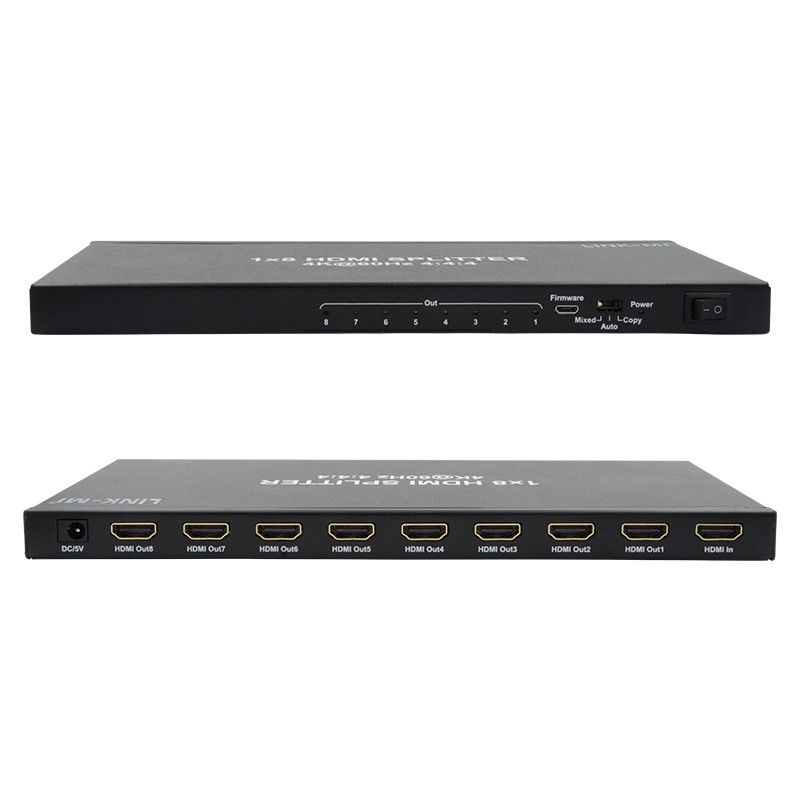 1/8 4K HDMI Splitter 1 w 8 Out 60Hz 3D 18G Video Audio Splitter dla 8 wyświetlaczy