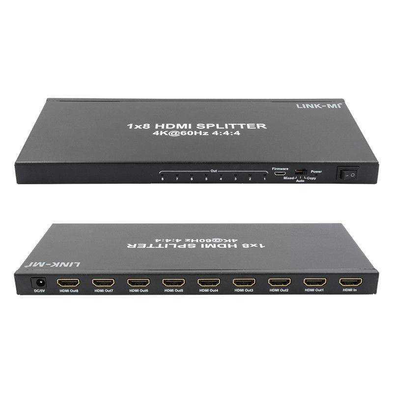 1/8 4K HDMI Splitter 1 w 8 Out 60Hz 3D 18G Video Audio Splitter dla 8 wyświetlaczy