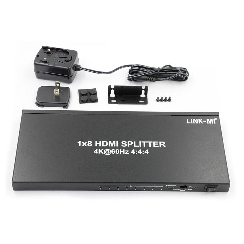 1/8 4K HDMI Splitter 1 w 8 Out 60Hz 3D 18G Video Audio Splitter dla 8 wyświetlaczy