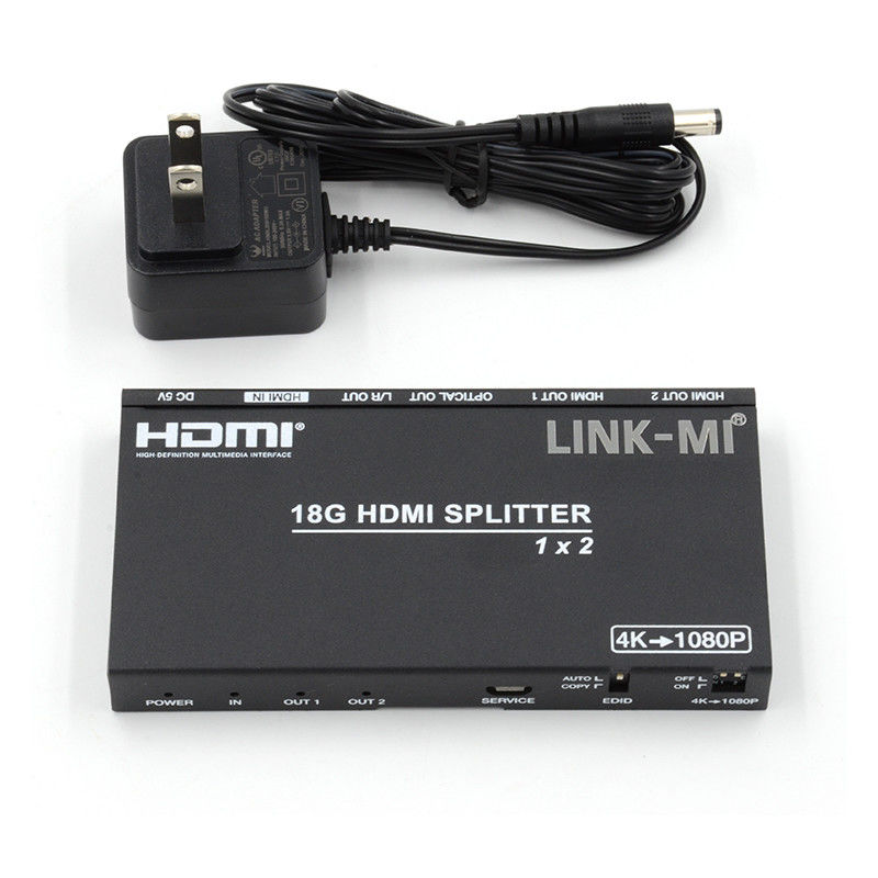 4K 2.0b 2 Port HDMI Splitter 4 HDCP 2.2COPY AUTO EDID Hdmi Audio Video Extract
