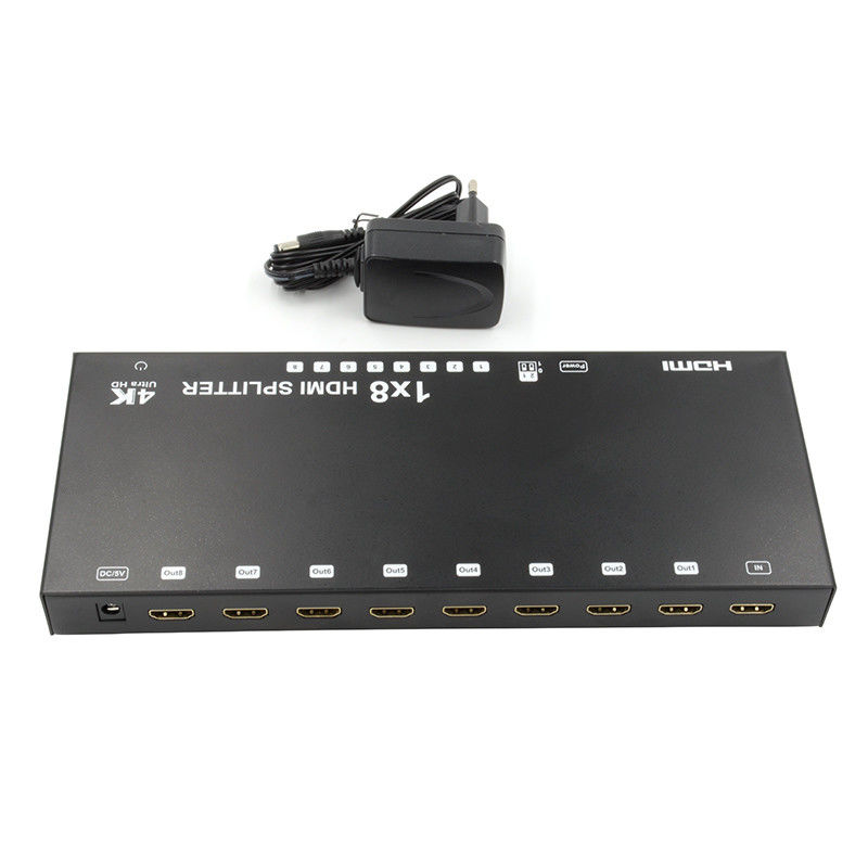 8 portów 4K HDMI Splitter Video Splitter 3d EDID 1 w 8 Out Duplicator dla 8 telewizorów