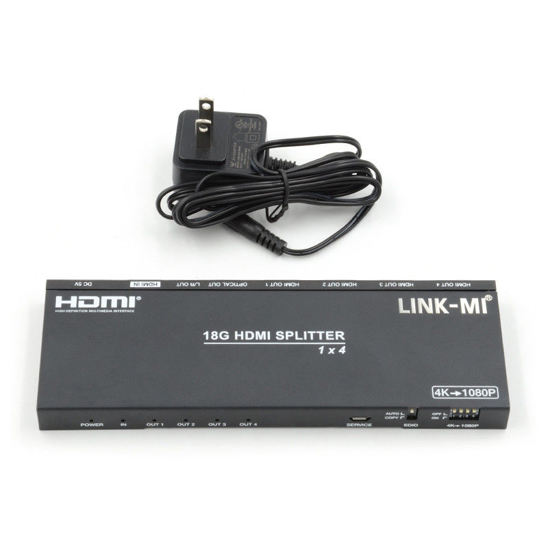 4K 1X4 Multi HDMI Splitter EDID Analogiczny HDMI2.0b 4 Port Video Splitter