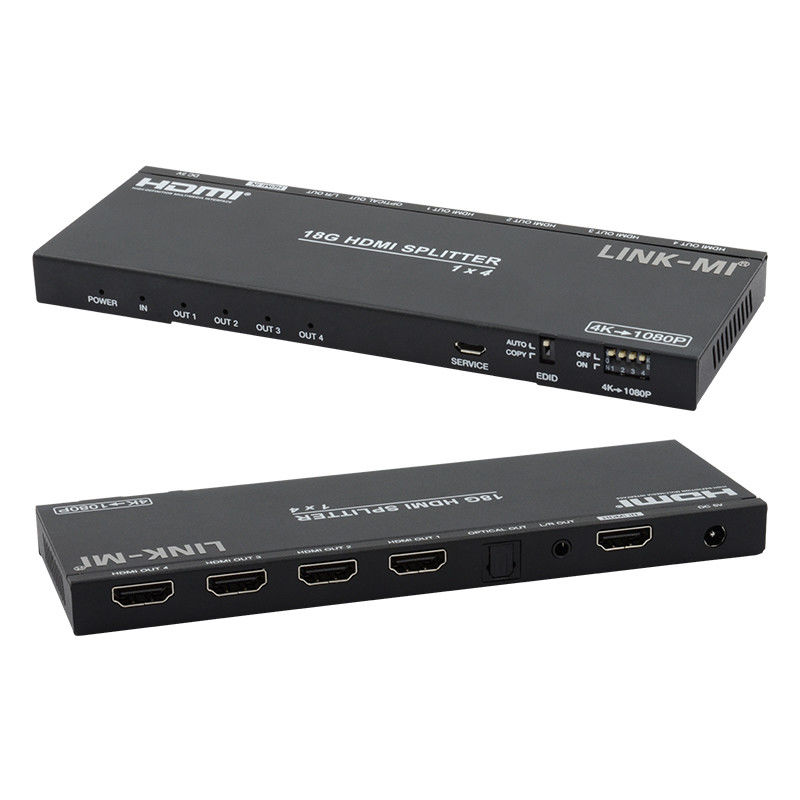 4K 1X4 Multi HDMI Splitter EDID Analogiczny HDMI2.0b 4 Port Video Splitter