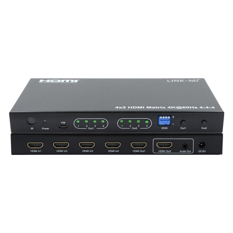 HDMI 4x2 Matrix Switcher 4K@60hz44 18Gbps HDCP2.2 4 W 2 Wyjście HDMI Video Switcher