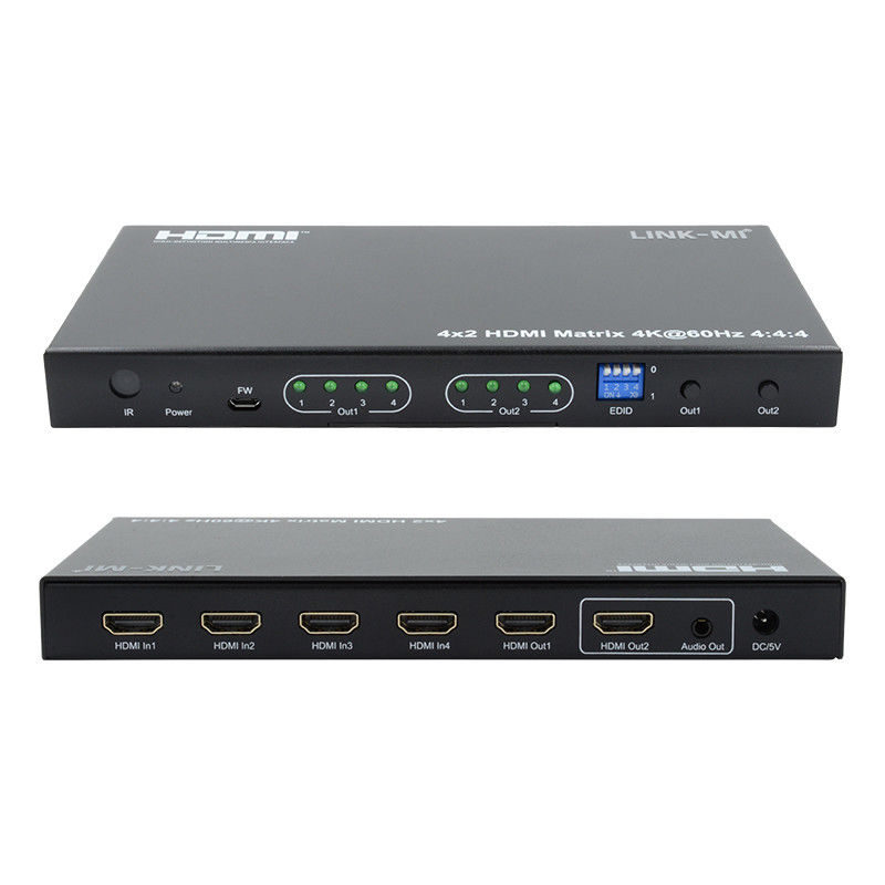 HDMI 4x2 Matrix Switcher 4K@60hz44 18Gbps HDCP2.2 4 W 2 Wyjście HDMI Video Switcher