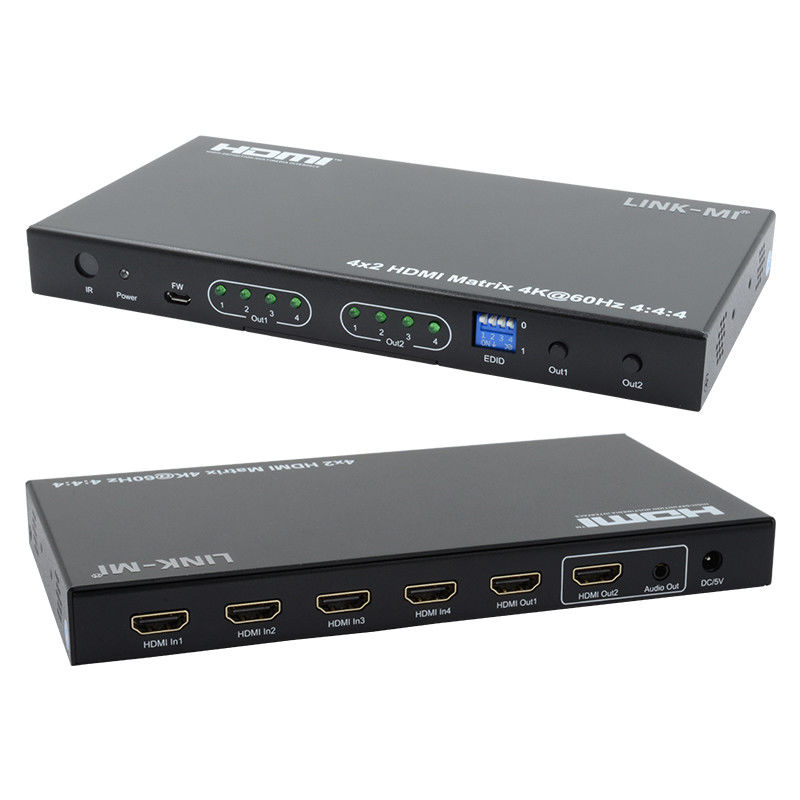 HDMI 4x2 Matrix Switcher 4K@60hz44 18Gbps HDCP2.2 4 W 2 Wyjście HDMI Video Switcher