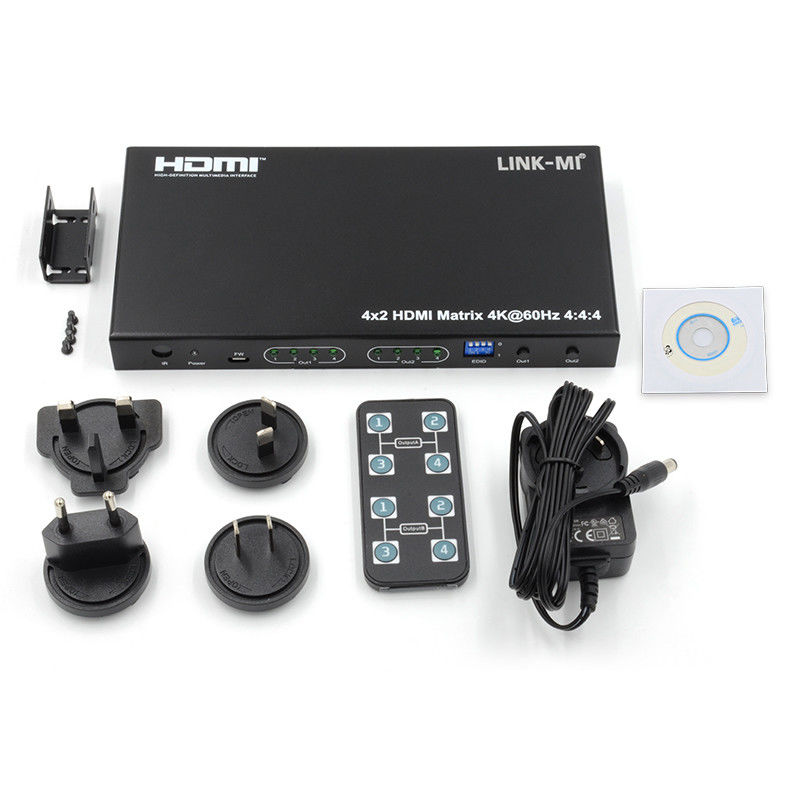 HDMI 4x2 Matrix Switcher 4K@60hz44 18Gbps HDCP2.2 4 W 2 Wyjście HDMI Video Switcher