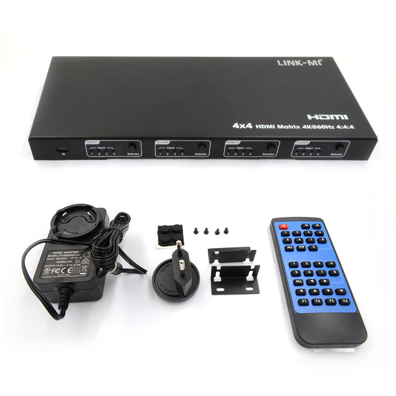 Rs232 4x4 HDMI Matrix Switch Wsparcie 4K 60Hz 18Gbps EDID 4 do 4 HDMI Video Switch
