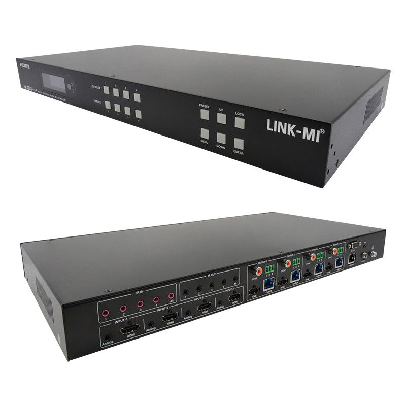 70m 4x4 HDMI Matrix Extender z 4 HDMI Loop Out 4K HDMI Matrix Switch