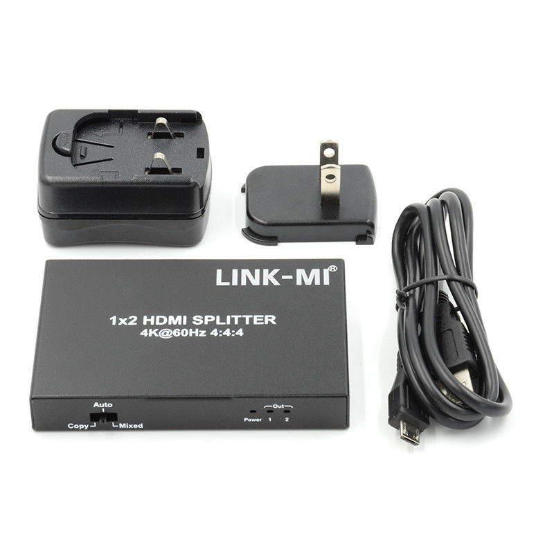 1x2 HDMI2.0 Splitter Wsparcie 3D 18G HDR HDCP2.2 2 porty Video Splitter