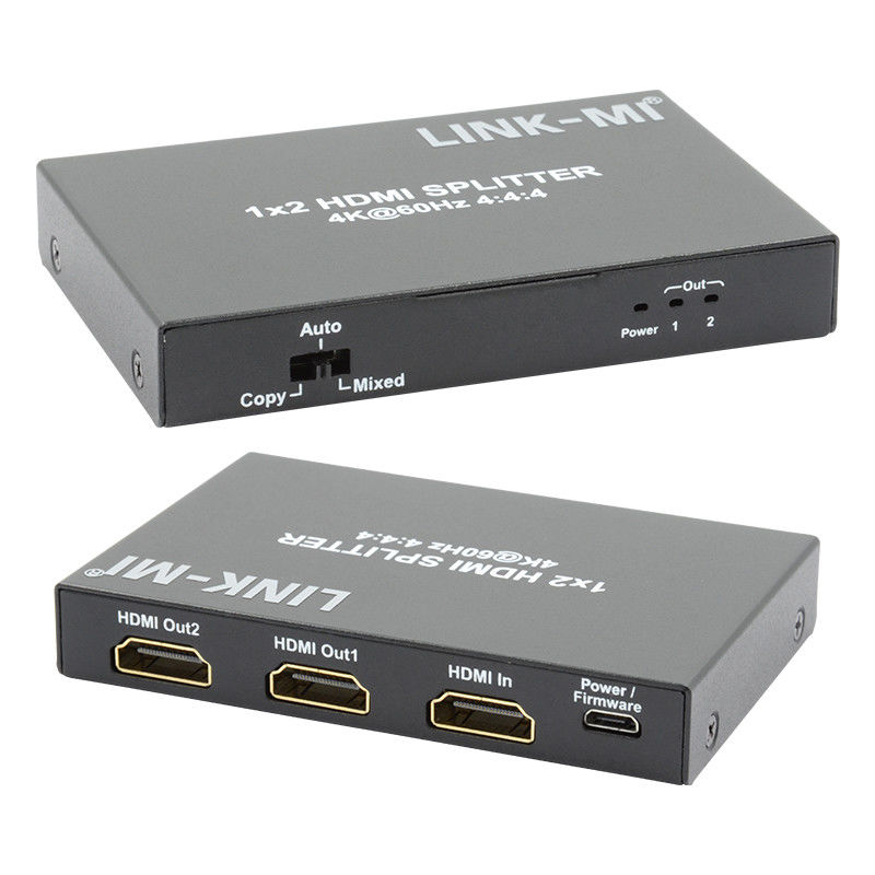 1x2 HDMI2.0 Splitter Wsparcie 3D 18G HDR HDCP2.2 2 porty Video Splitter