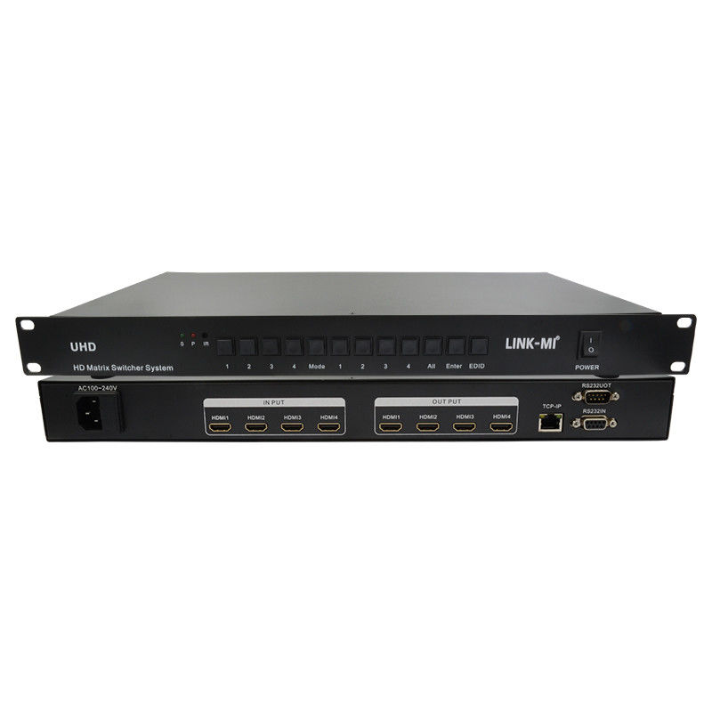 4X4 HDMI Matrix Switcher System 4K HDMI Video Switch Wsparcie RS232 TCP/IP