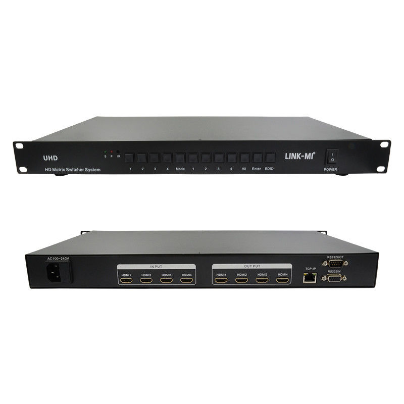 4X4 HDMI Matrix Switcher System 4K HDMI Video Switch Wsparcie RS232 TCP/IP