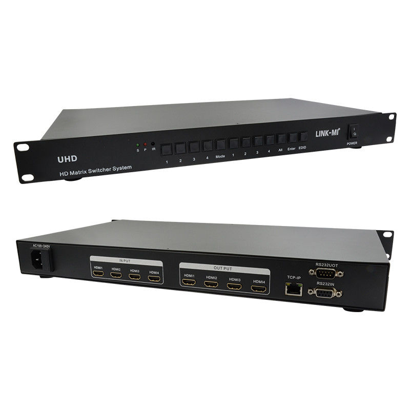 4X4 HDMI Matrix Switcher System 4K HDMI Video Switch Wsparcie RS232 TCP/IP