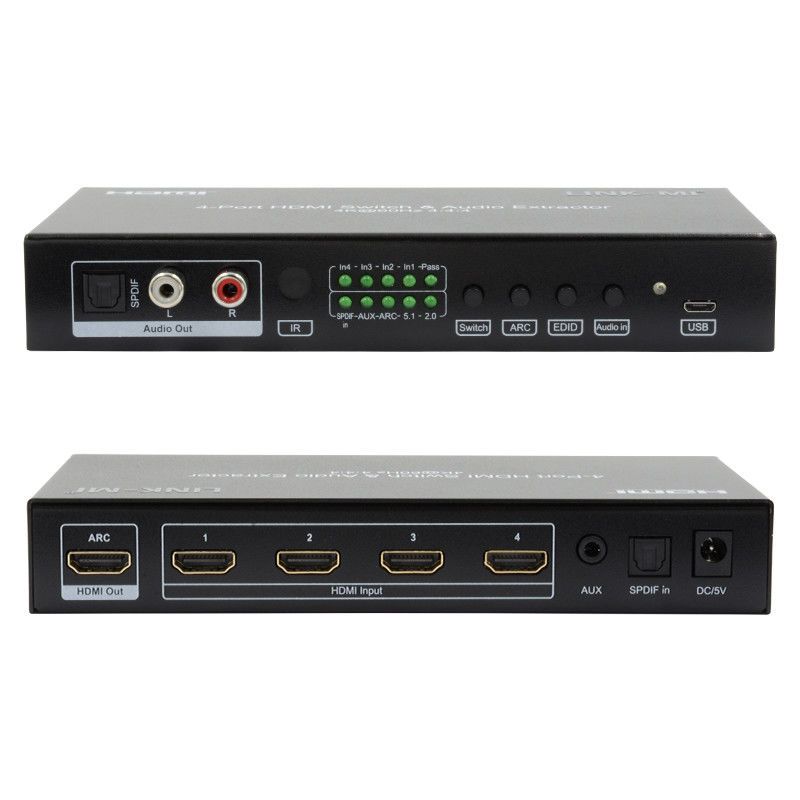 4X1 Video HDMI Switch 2.0 Switch 4K@60Hz YUV4:44 18Gbps Wsparcie ARC, CEC, HDR