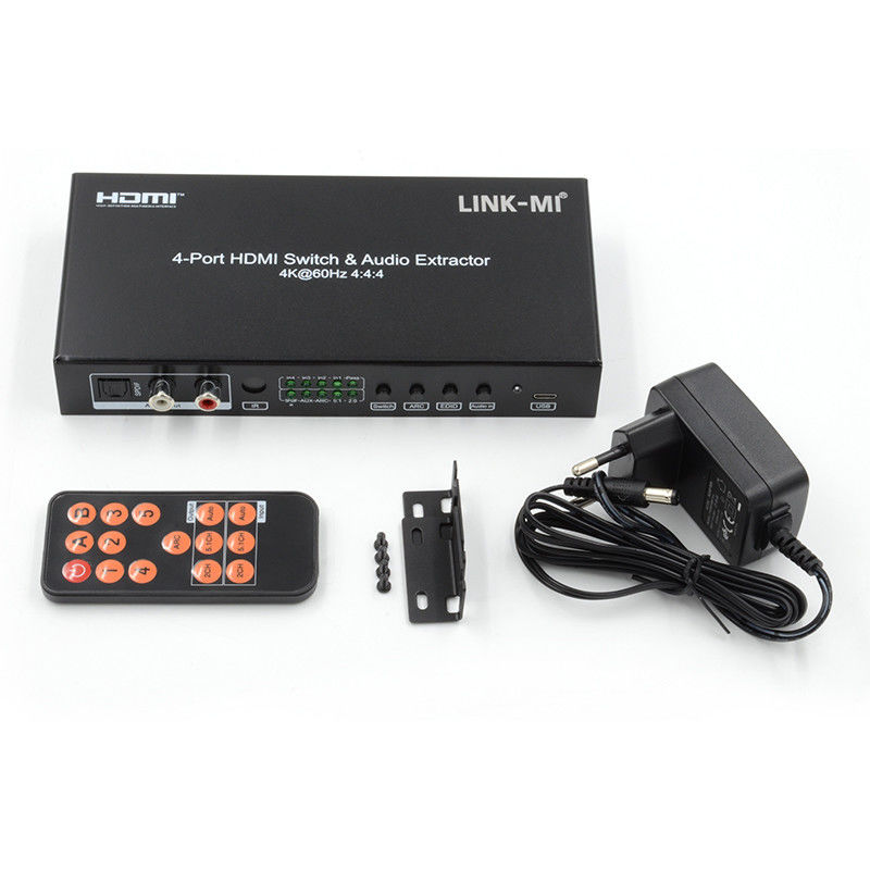 4X1 Video HDMI Switch 2.0 Switch 4K@60Hz YUV4:44 18Gbps Wsparcie ARC, CEC, HDR