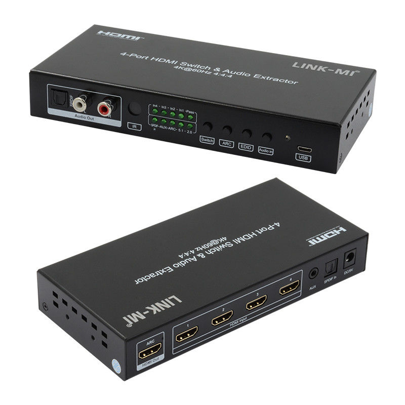 4X1 Video HDMI Switch 2.0 Switch 4K@60Hz YUV4:44 18Gbps Wsparcie ARC, CEC, HDR