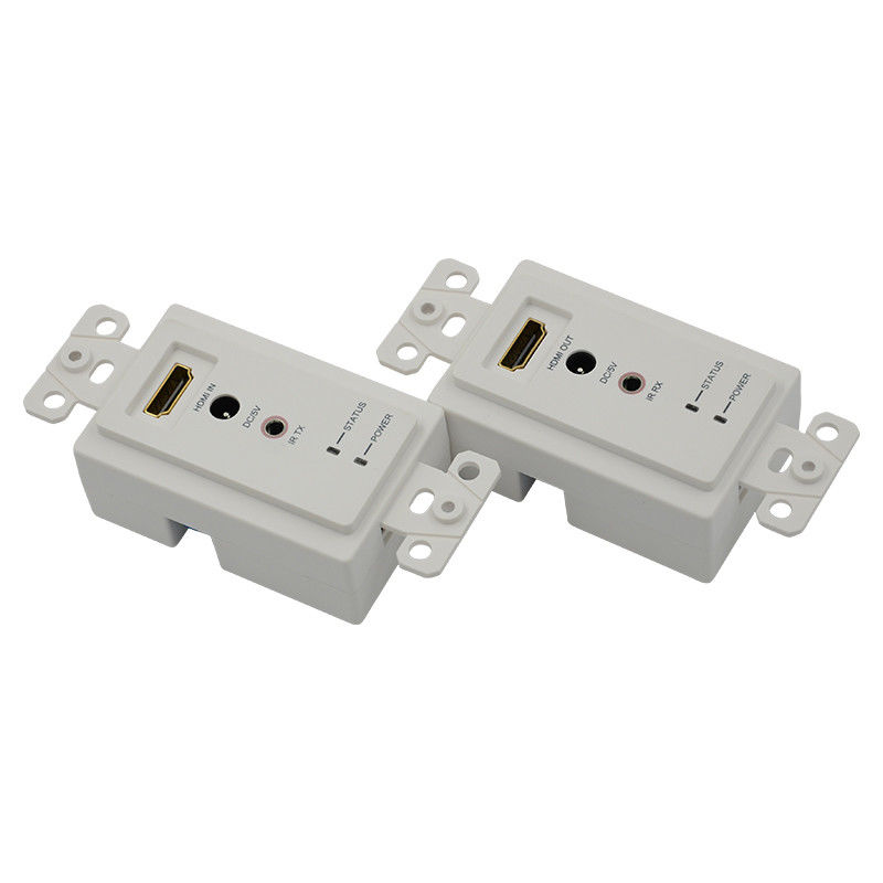 60m HDMI Wall Plate Extender Over Single Cat5e Cat 6 To HDMI Extender Wsparcie 3D IR