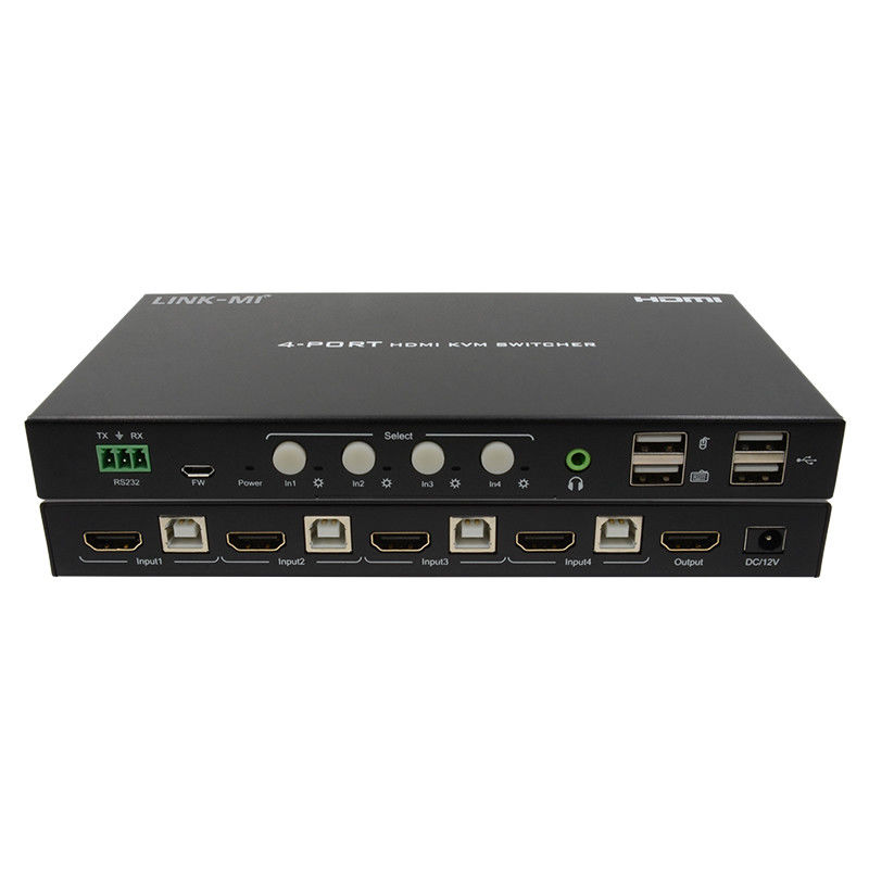 HDCP2.2 1.4 Przełącznik KVM 4K HDMI YUV4:44 8 bitów z analogową ekstrakcją dźwięku
