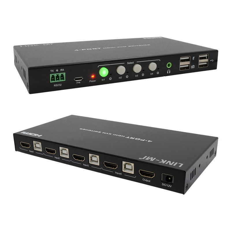 HDCP2.2 1.4 Przełącznik KVM 4K HDMI YUV4:44 8 bitów z analogową ekstrakcją dźwięku