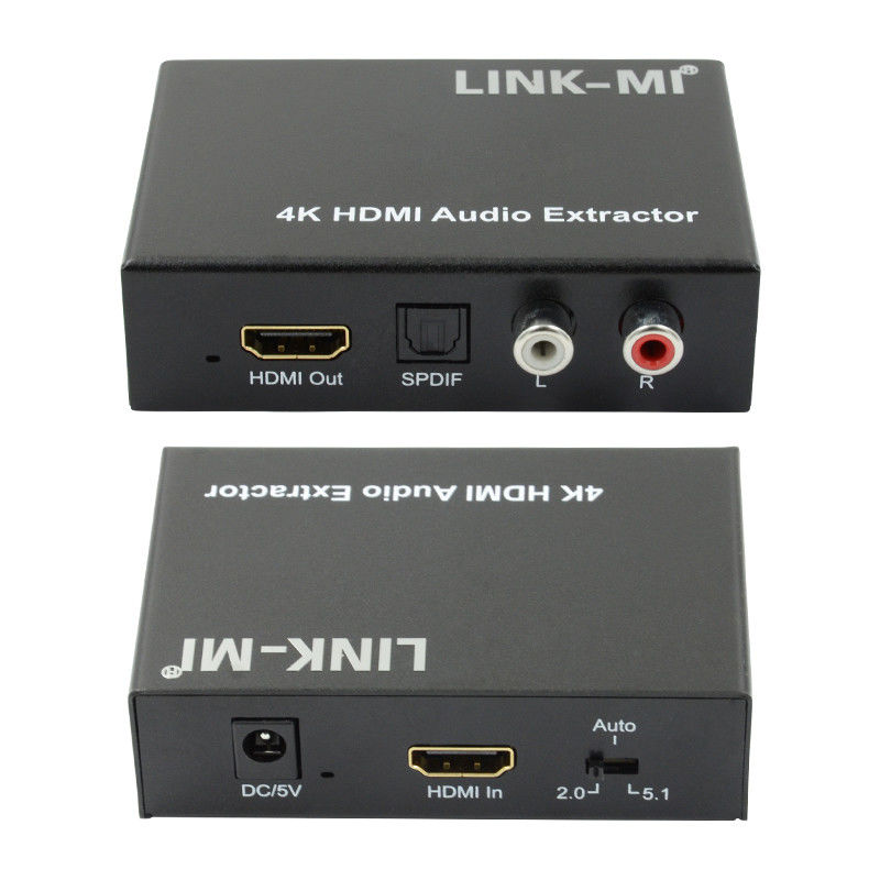 2K 4K HDMI Audio Extractor For Apple TV Blu-Ray Player Wsparcie 3D EDID