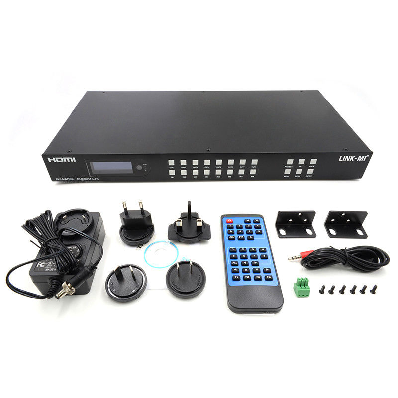 8x8 HDMI Matrix 4k Hdmi Switcher z obsługą analogowej ekstrakcji audio 18Gbps HDR